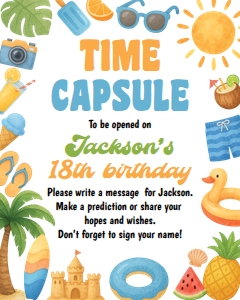 one in the sun birthday time capsule S024: 4419945442