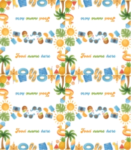 one in the sun birthday food tent card S024: 4419945442