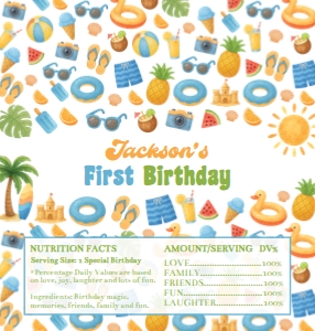 one in the sun birthday chocolate wrapper Hershey S024: 4419945442