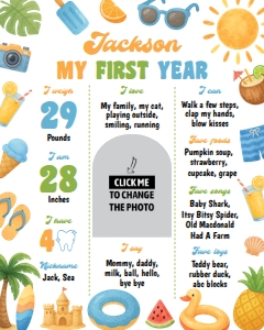 one in the sun birthday milestone poster 16x20 S024: 4419945442