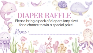 girl ocean diaper raffle O015: 4355883295