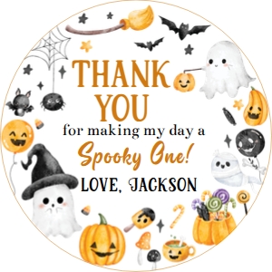 spooky one birthday thank you favor HA04: 4352327633