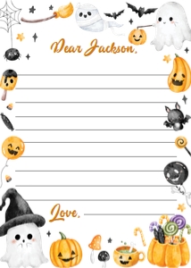 spooky one birthday time capsule card HA04: 4352414153