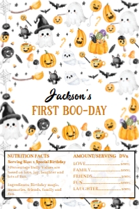 spooky one birthday chocolate wrapper Aldi HA04: 4352414153
