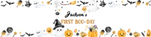 spooky one birthday water bottle label HA04: 4352414153