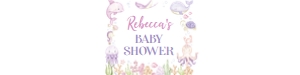 girl ocean baby shower water bottle label O015: 4355883295