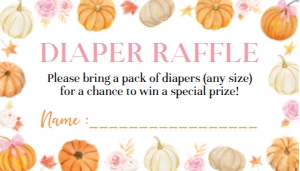 pumpkin diaper raffle P018: 4362869318