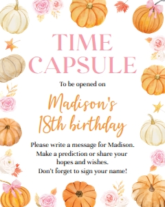 pumpkin birthday time capsule P018: 4356953745