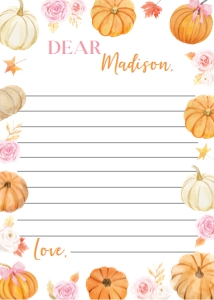 pumpkin birthday time capsule card P018: 4356953745