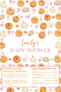 pumpkin baby shower chocolate wrapper Aldi P018: 4362869318