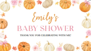 pumpkin baby shower gable box label P018: 4362869318