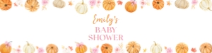 pumpkin baby shower water bottle label P018: 4362869318