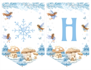 winter fairy birthday banner W020: 4374451632