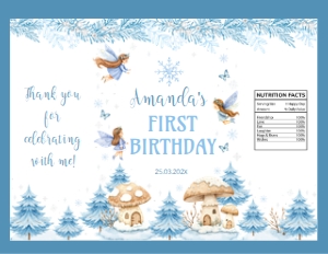 winter fairy birthday chip bag W020: 4373885302