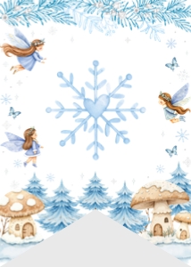 winter fairy birthday highchair banner W020: 4374451632