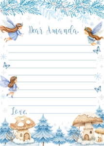 winter fairy birthday time capsule card W020: 4374438362