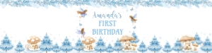 winter fairy birthday water bottle label W020: 4374451632