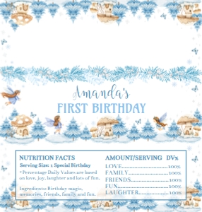 winter fairy birthday chocolate wrapper Hershey W020: 4373901711