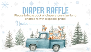 winter woodland diaper raffle W021: 4377409289