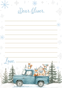 winter woodland birthday time capsule card W021: 4377896389
