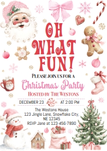 Oh what fun christmas invitation HC04: 4402057821