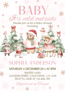 Winter Onederland Baby Shower Invitation W022: 4407606158