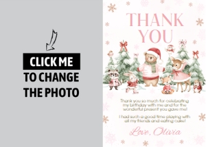 Winter Onederland Thank You Card W022: 4407640599