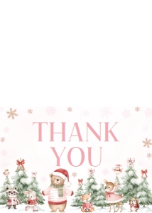 Winter Onederland Baby Shower Thank You Card W022: 4407614743