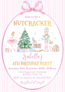 nutcracker birthday invitation N004: 4416673040