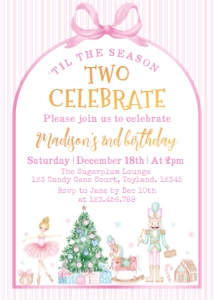 nutcracker onederland 2nd birthday invitation N004: 4411309724