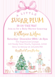 nutcracker baby shower invitation N004: 4411324859