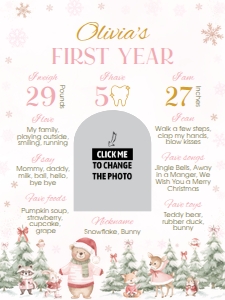 Winter Onederland Milestone Poster 18x24 W022: 4407637284