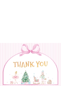 nutcracker onederland baby shower thank you card N004: 4411317594