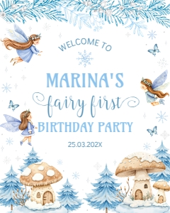 winter fairy first welcome sign W020: 4374451632