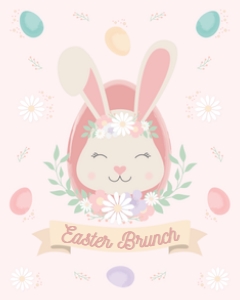 brunch sign: Easter Sign & Labels