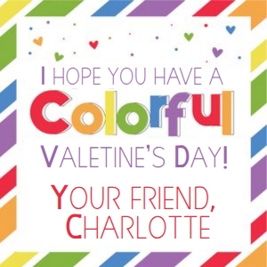 Colorful Valentines Day Tag: Colorful Valentine Tag 2