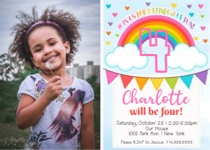 Rainbow Invite w Picture: Rainbow Invite w Picture