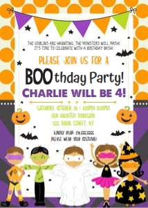Halloween Birthday Bash Vertical design preview