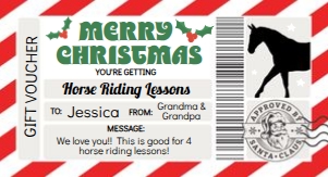 Horse Back Riding Lesson Voucher design preview