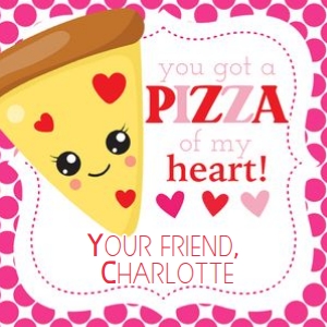 Pizza Valentine Tag design preview