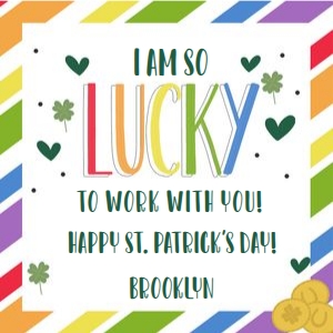 Lucky Friends Tag Rainbow design preview