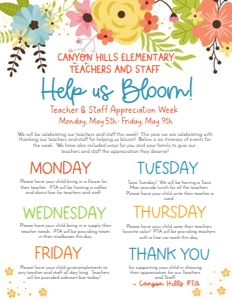 Bloom TAW Flyer: TAW Help Us Bloom Flyer