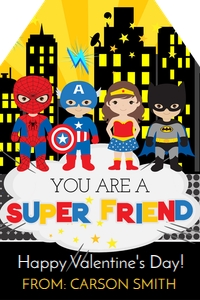 SuperHero Valentine: Super Hero Valentine's Day Tag