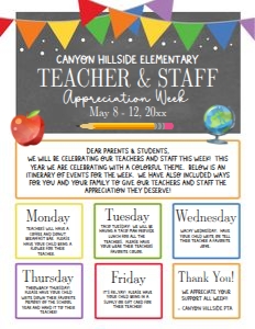 Simple Teacher Appreciation Flyer: Simple TAW Flyer