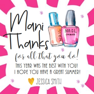 Manicure Tag: Manicure Tag 3x3