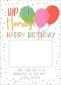 Blue and Green Birthday Gift Card Holder design preview