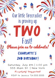 4th of July 2nd Birthday design preview