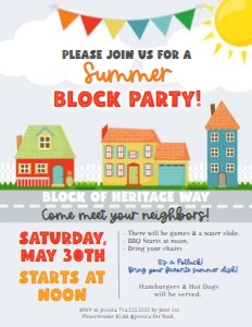 Summer Block Party Flyer design preview
