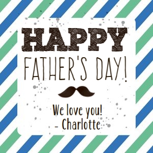 Fathers Day Tags Mustache design preview