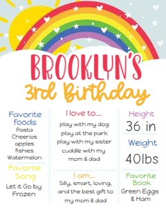 Bright Rainbow Poster Board design preview